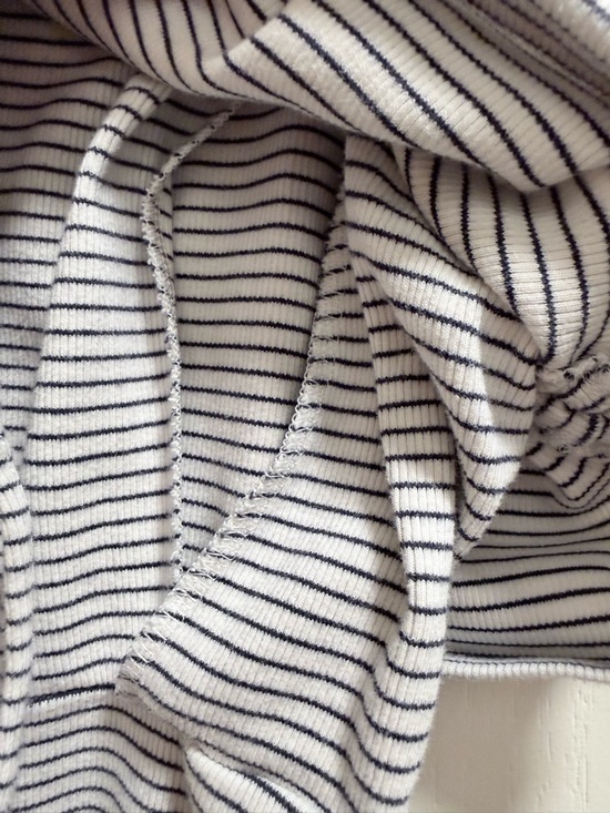 Old Navy White and Navy Striped Ribbed Nursing Tank - Picture 6 of 7